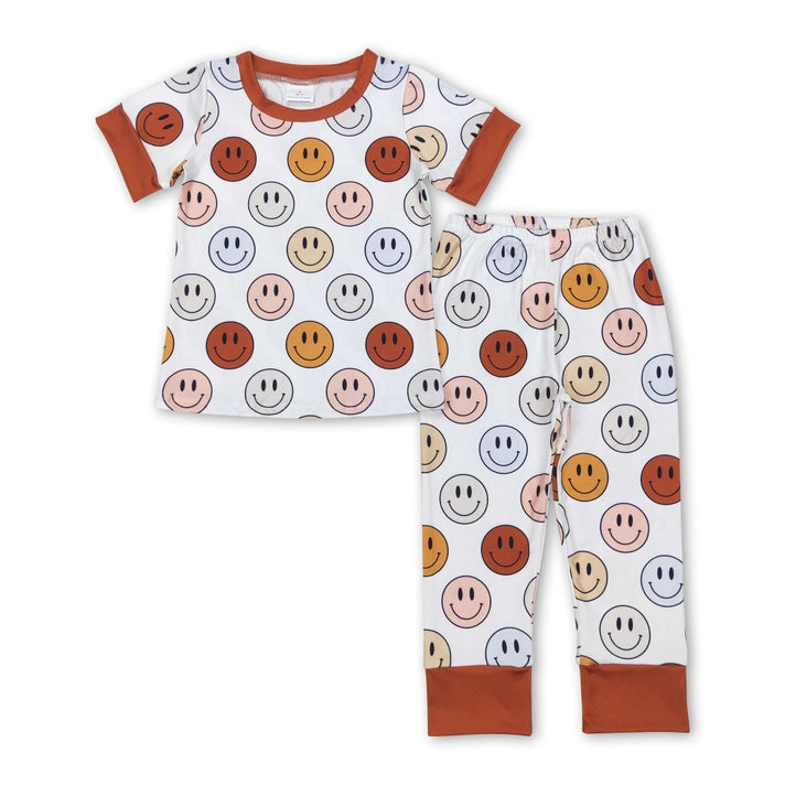 Brown Smiley Pajamas